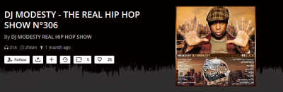 DJ MODESTY - THE REAL HIP HOP SHOW N°306